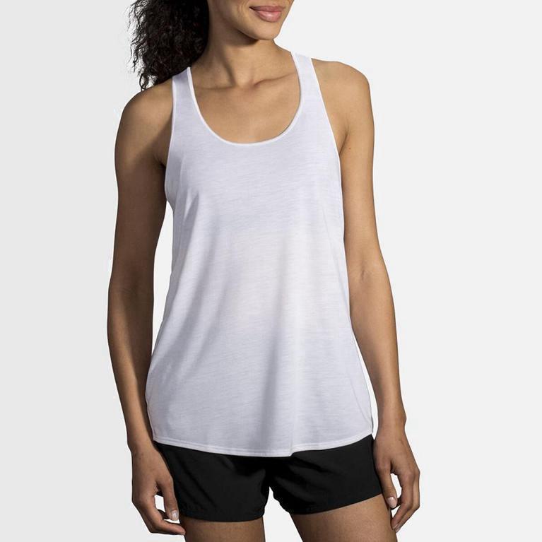 Brooks Distance Running Tank Dame Verkkokauppa - Hvite - Norge (FIN631945)